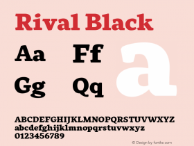 Rival Black Version 1.000;PS 001.000;hotconv 1.0.88;makeotf.lib2.5.64775图片样张