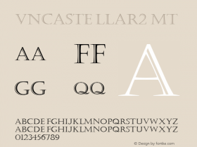 VnCastellar2 MT 001.000 Font Sample