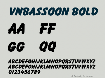 VnBassoon Bold 1.0 Thu Jun 17 06:44:58 1993图片样张