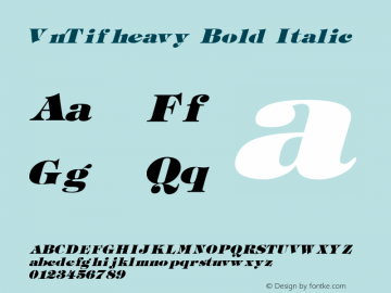 VnTifheavy Bold Italic 001.003图片样张