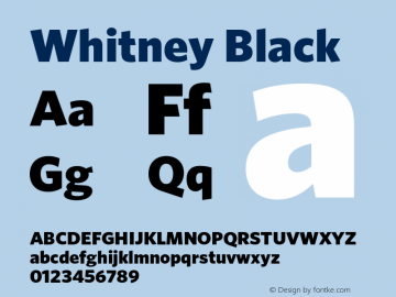 Whitney-Black Version 1.200 Font Sample