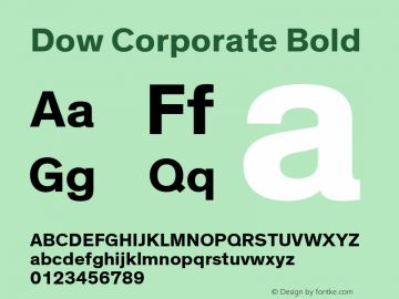 DowCorporate-Bold Version 1.000 Font Sample