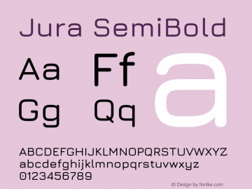Jura SemiBold Version 5.101;PS 005.101;hotconv 1.0.88;makeotf.lib2.5.64775图片样张