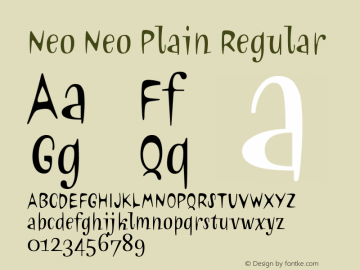 NeoNeoPlain 1.0 Font Sample