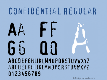 Confidential Version 001.000 Font Sample