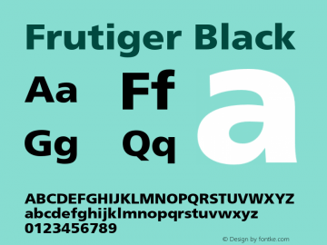 Frutiger-Black Version 001.000图片样张