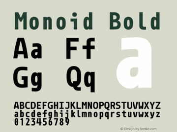 Monoid Bold Version 0.60 Font Sample