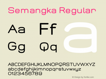 Semangka Version 1.00 Font Sample