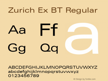 Zurich Ex BT Regular Version 1.01 emb4-OT图片样张