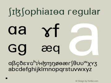 SILSophiaIPA Regular Altsys Fontographer 4.0.3 03.06.1994 Font Sample