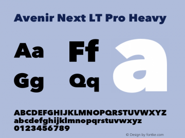 AvenirNextLTPro-Heavy Version 2.001;PS 002.000;hotconv 1.0.38图片样张