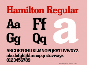 Hamilton Brendel            :06.07.1995 Font Sample