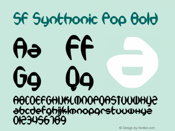 SF Synthonic Pop Bold ver 1.0; 2000. Freeware for non-commercial use.图片样张