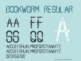 Bookworm Regular Macromedia Fontographer 4.1 6/3/96 Font Sample