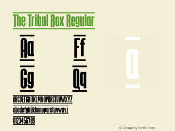 TheTribalBox Version Pro 1.632 Font Sample