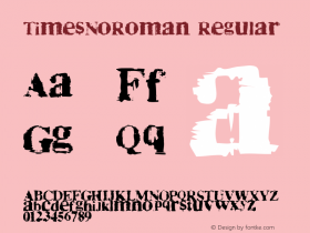 TimesNoRoman Macromedia Fontographer 4.1.2 19.05.1999图片样张