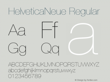 18 pt. Helvetica* 25 Ultra Light  79472 Version 1.00 Font Sample