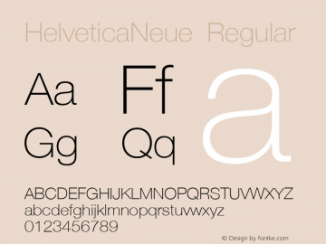 18 pt. Helvetica* 35 Thin  55472 Version 1.00 Font Sample