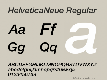 12 pt. Helvetica* 66 Medium Italic   33472 Version 1.100 Font Sample