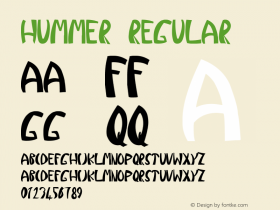 Hummer Version 001.001 Font Sample