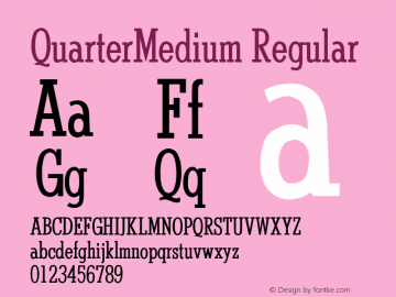 QuarterMedium Brendel            :10.12.1994 Font Sample