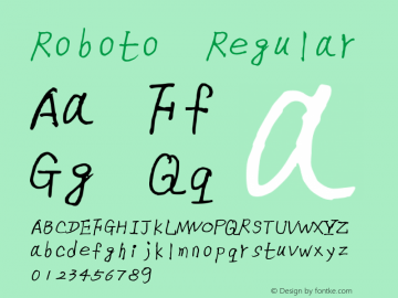 Roboto Version 1.00 September 1, 2013, initial release Font Sample