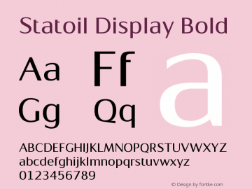 StatoilDisplay-Bold Version 002.001图片样张