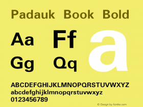 Padauk Book Bold Version 3.003图片样张
