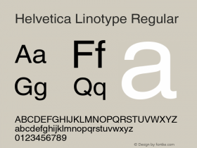 Helvetica Linotype Regular Version 2.10图片样张