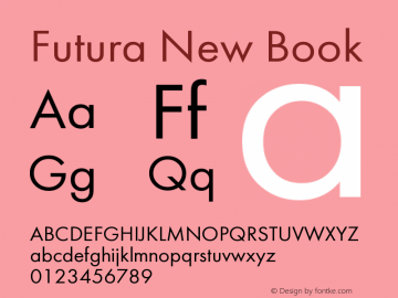 Futura New Book Reg Version 1.000 2008 initial release图片样张