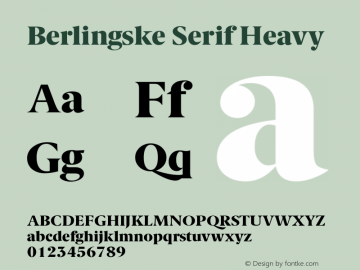 BerlingskeSerif-Heavy Version 1.902 Font Sample