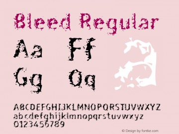 Bleed Macromedia Fontographer 4.1.4 4/4/98 Font Sample