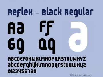 Reflex - Black Version 001.000 Font Sample