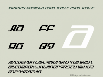 Infinity Formula Cond Italic 1 Font Sample