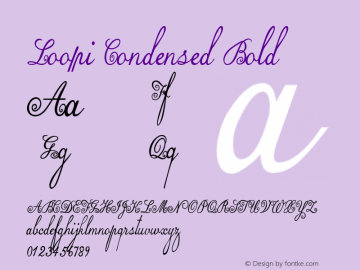 Loopi-CondensedBold Version 1.000 Font Sample