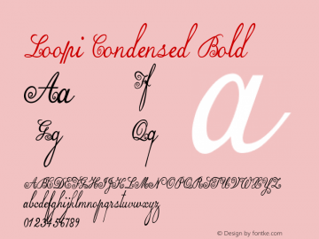 Loopi-CondensedBold Version 1.000图片样张