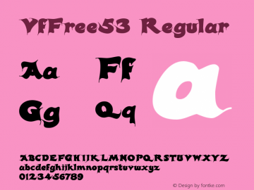 VfFree53 1.0  25/01/2004 Font Sample