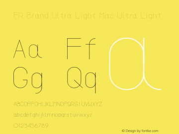 ER Brand Ultra Light ER Brand Ultra Light 1.0 Font Sample