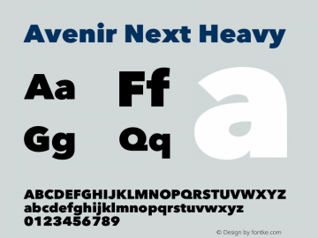 Avenir Next Heavy 8.0d2e1图片样张