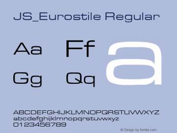 JS_Eurostile Lithuanian Extended-Normal 001.000 Font Sample