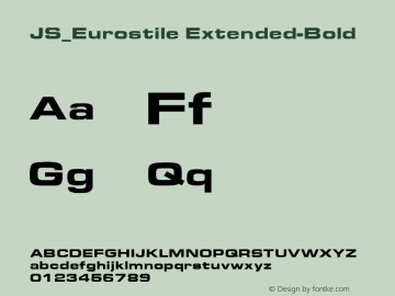 JS Eurostile Lithuanian Extended-Bold 001.000 Font Sample