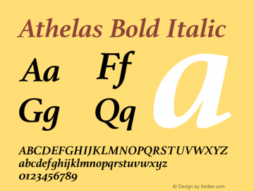 Athelas-BoldItalic Version 001.000图片样张