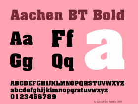 Aachen BT Bold mfgpctt-v4.4 Nov 4 1998 Font Sample