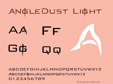 angleDust angleDust 1.0 Font Sample