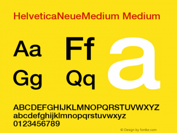 HelveticaNeueMedium Medium Macromedia Fontographer 4.1.5 12/21/07图片样张