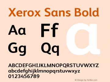 XeroxSans-Bold Version 1.000图片样张