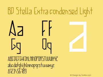 BDStella Version 1.000 Font Sample