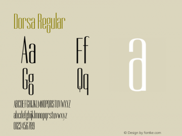 Dorsa Version 1.0 Font Sample