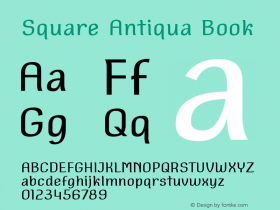 Square Antiqua Version 1.000 Font Sample