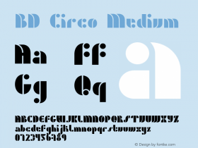 BDCirco Version 001 Font Sample